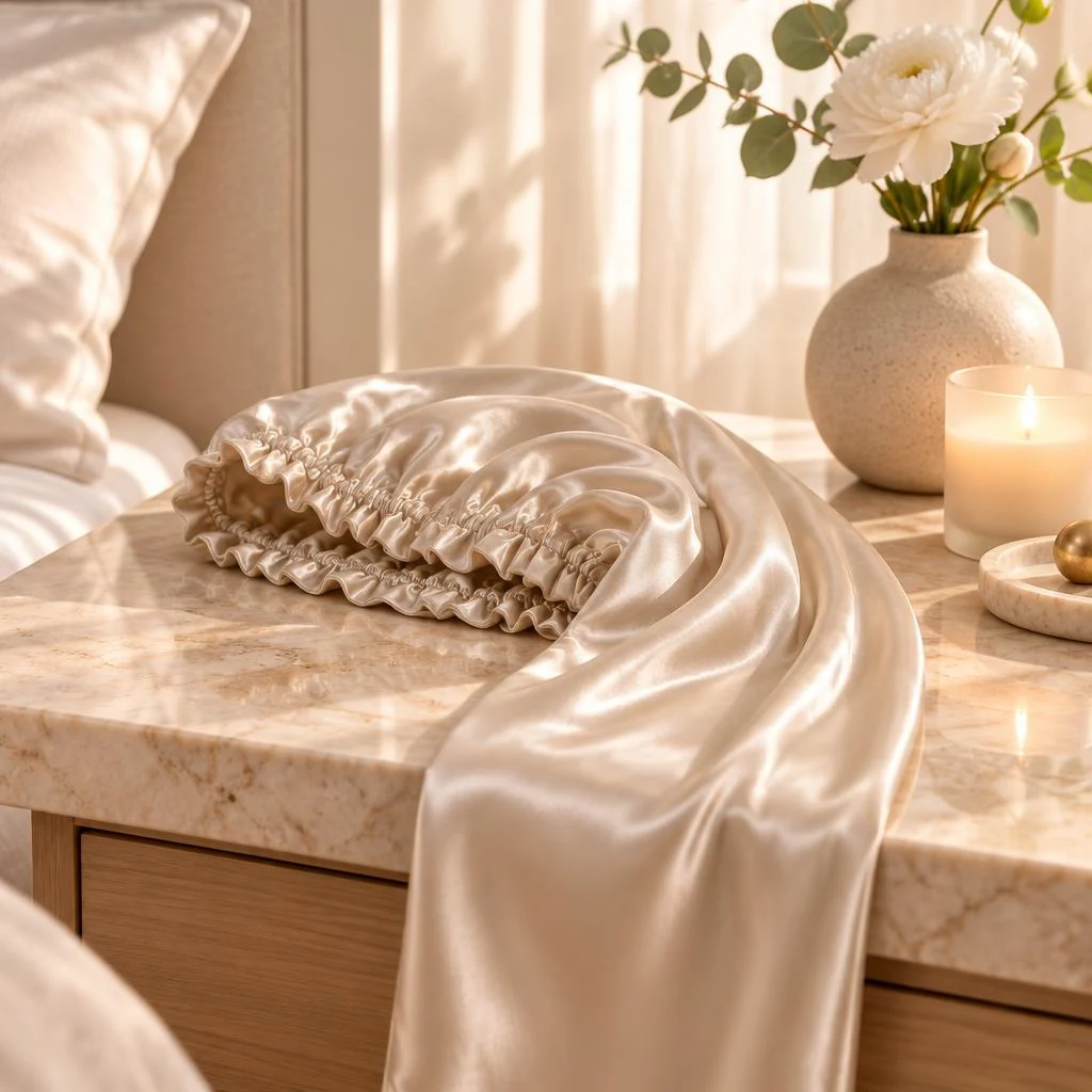 Cuffia in seta di gelso per capelli lunghi e ricci – oro champagne - Lifestyle e cura delicata dei capelli
