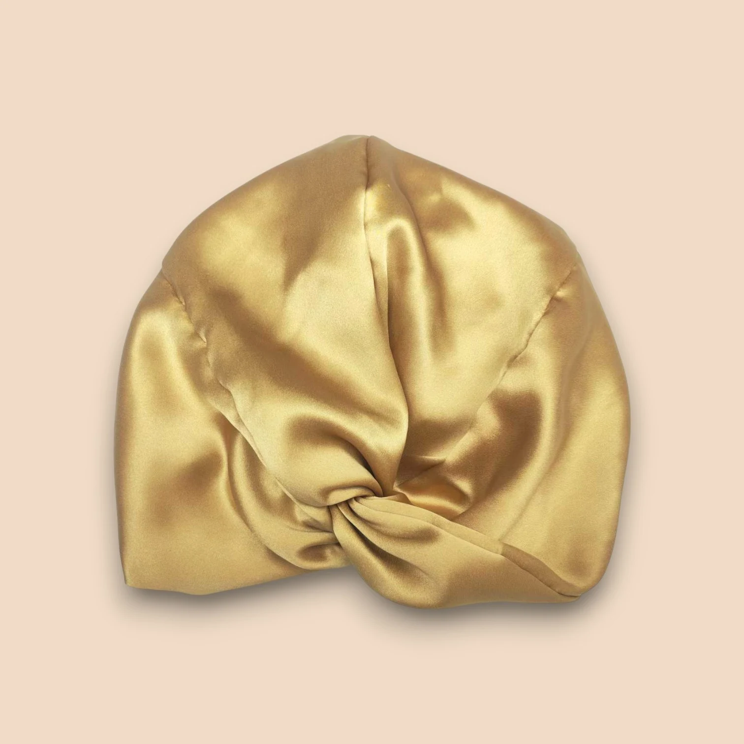 Cuffia da notte in seta di gelso standard – oro caldo